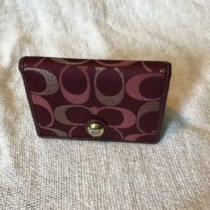 Coach burgundy wallet